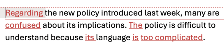 Free Sample of Editing Service